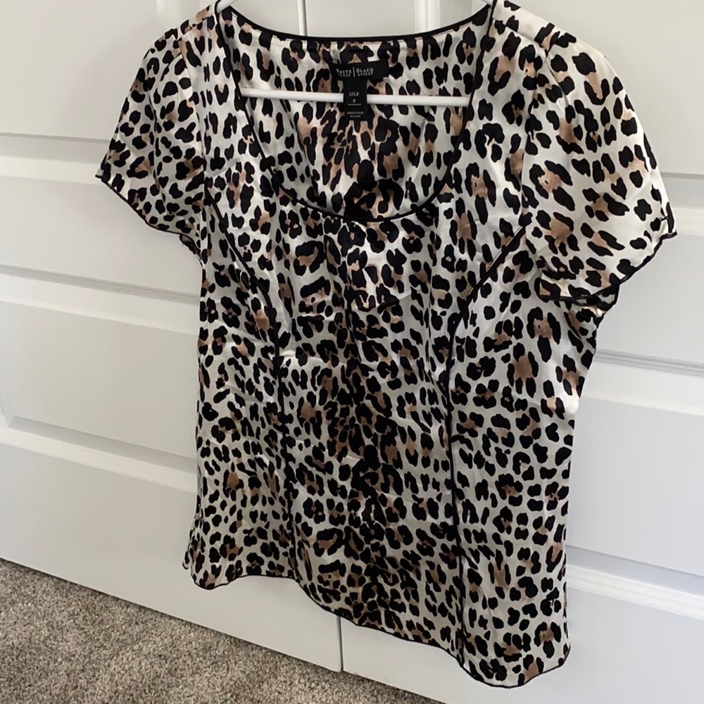 WHBM Silk Leopard Shirt